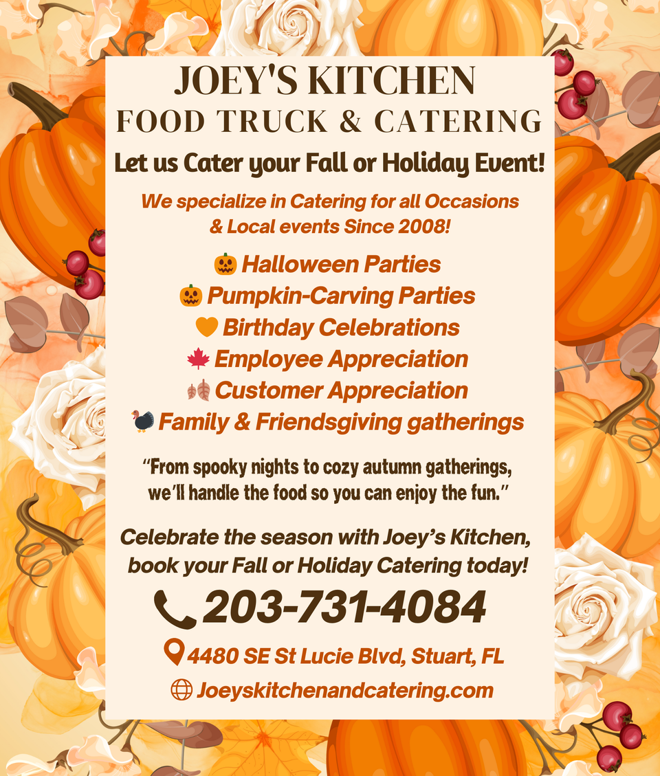 Joey's kitchen fall flyer