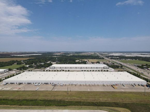 Drone photo of commercial building