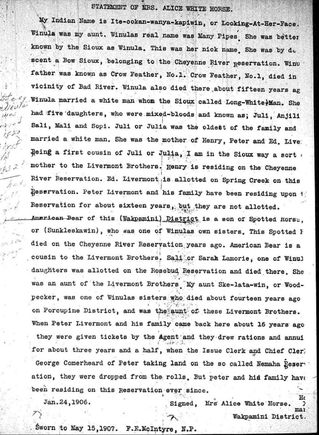 Alice white horse statement