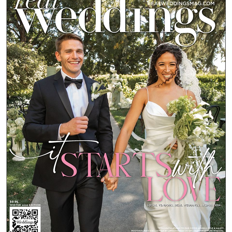 Real weddings magazine best vendors sacrament tahoe northern california winter 2026 print web