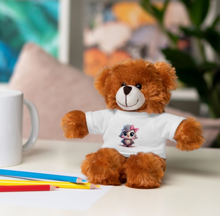 Bear with bird and background