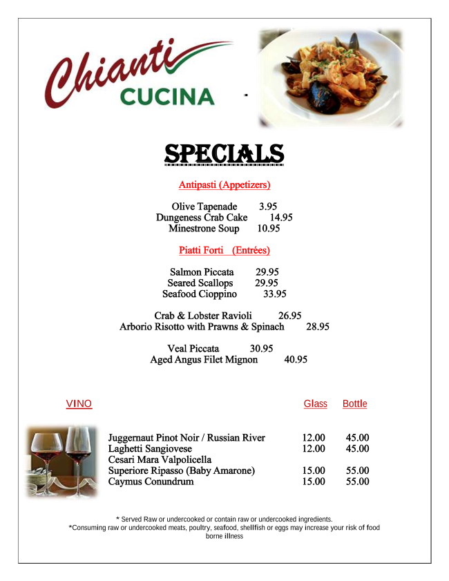 Tonights specials mar 24 2023 