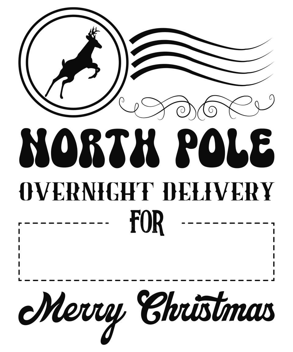 Season   christmas santa sack north pole overnight delivery 03 black