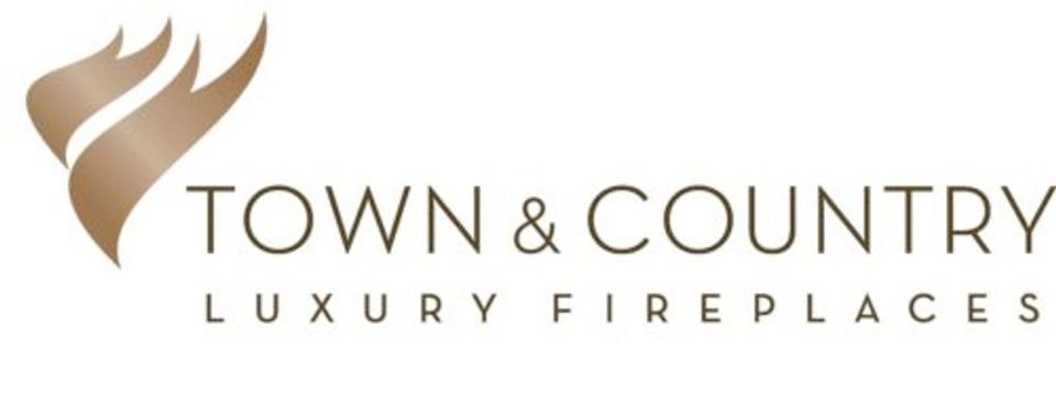 Town and country fireplace logo