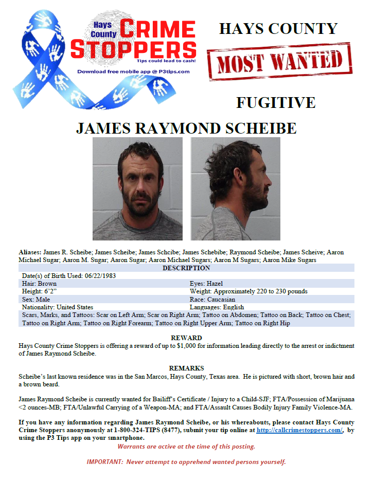 Scheibe most wanted poster