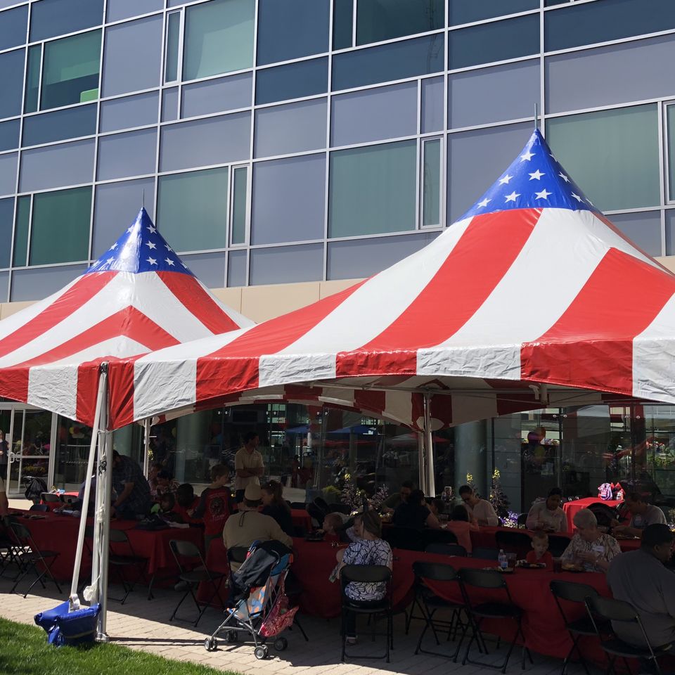Tents red white blue 2