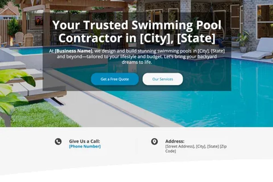 Swimming pool contractor website design theme original (1)