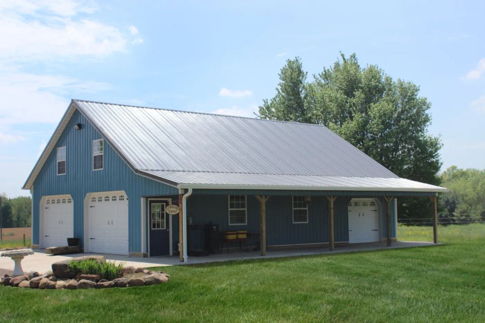 Garage carport metal steel building original