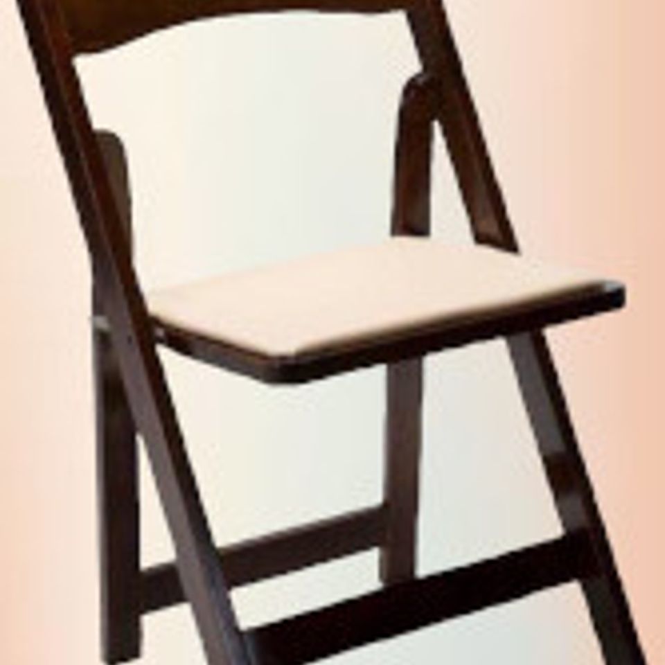 Dark wood folding chair