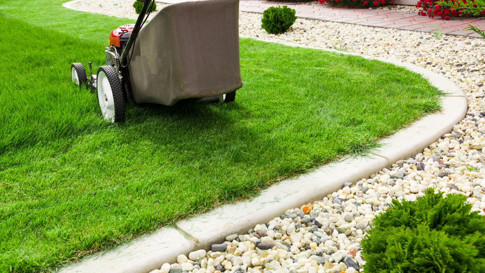 Mower style curbing