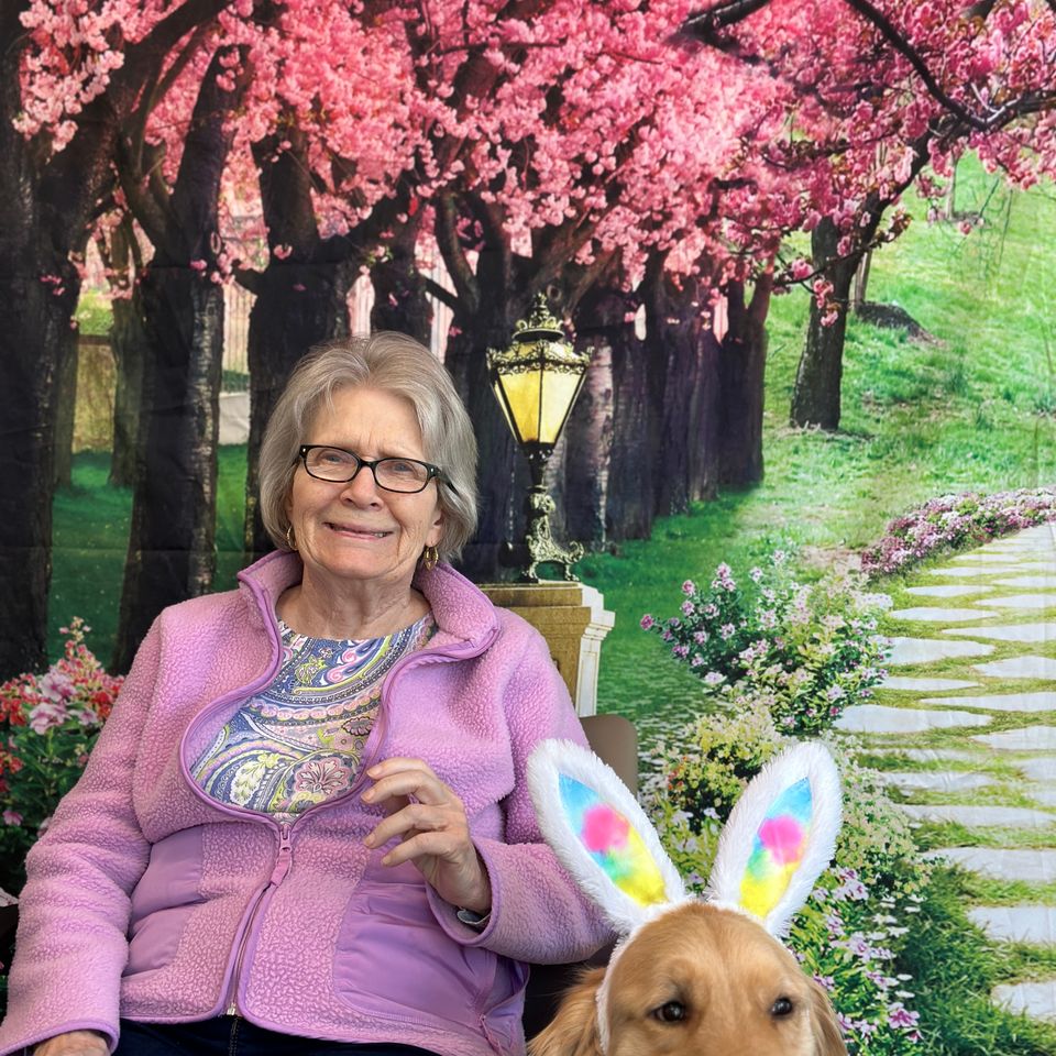 Concord park resident pat menesale with myles