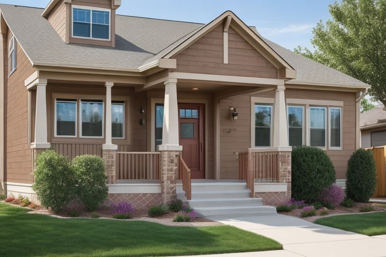 The outside of a nice single family house  having only one front door entrance  in denver  colorado