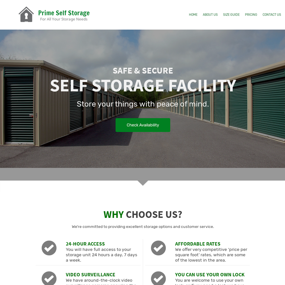 Self storage website design 960x960