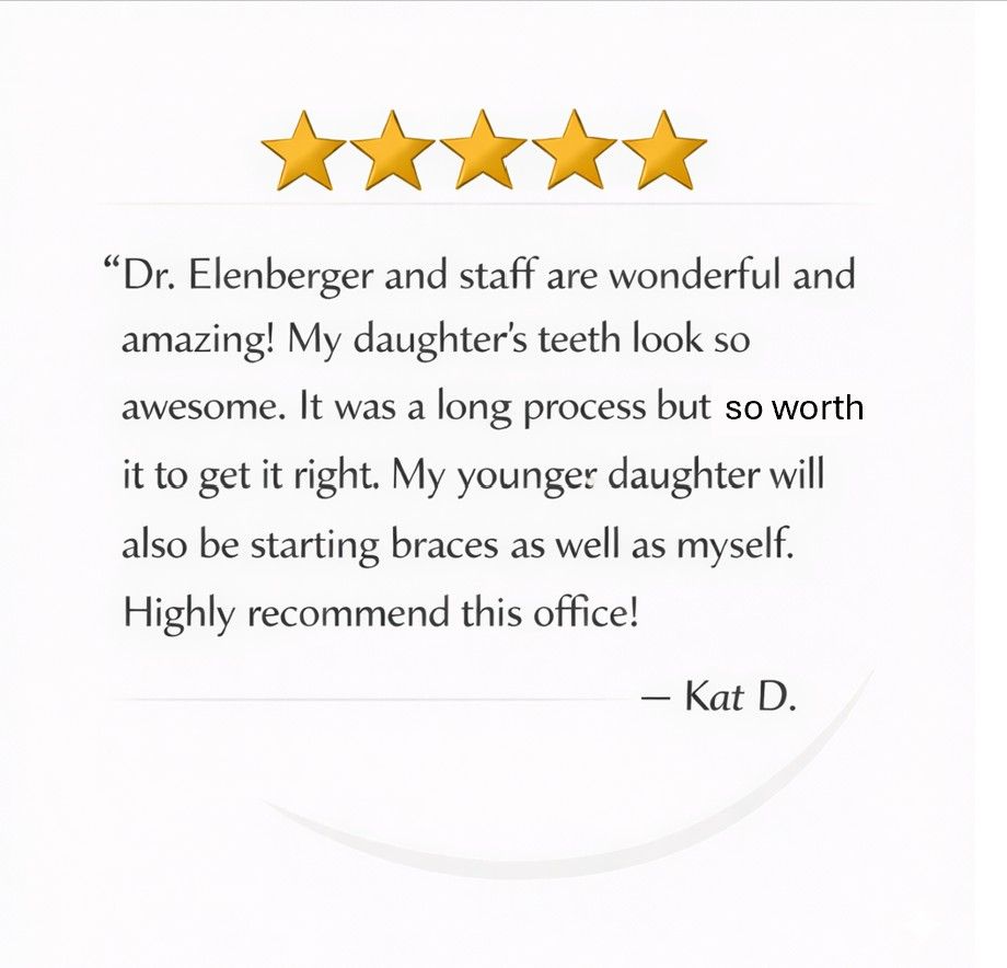 elenberger orthodontics google reviews 5 stars