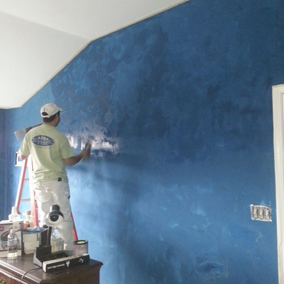 Textured wall painting in meridian