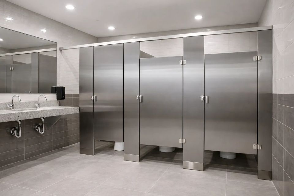 Stainless Steel Partition Installation