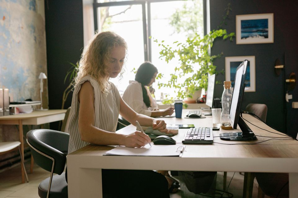 Lady at computer