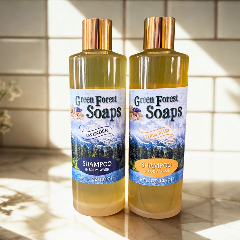 Citrus Bliss and Lavender Shampoo and Body Wash by Green Forest Soaps & Salves, Paradise, PA