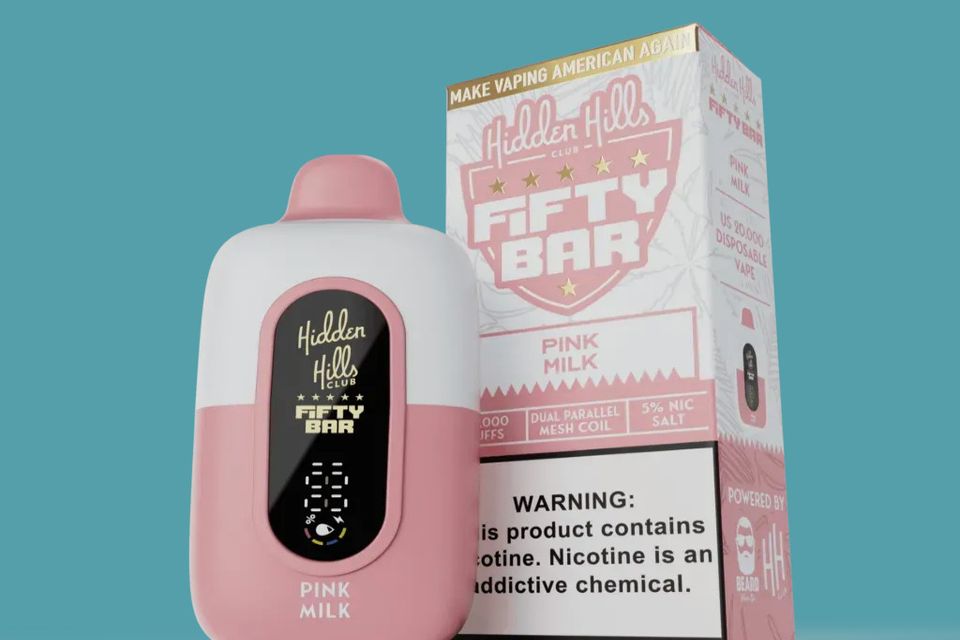 Fifty Bar Hidden Hills Pink Milk Disposable Vape