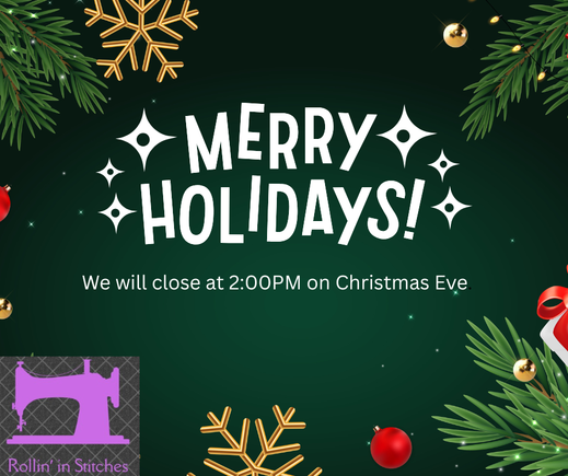 We will close at 200pm on christmas eve.