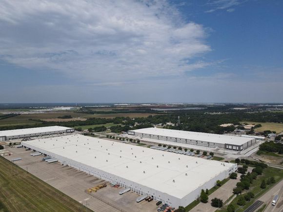 Drone photo of commercial building