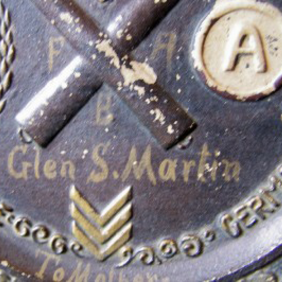 Id'ed wwi martin  soldiers souvenir service plate files20170912 20486 6irdjw