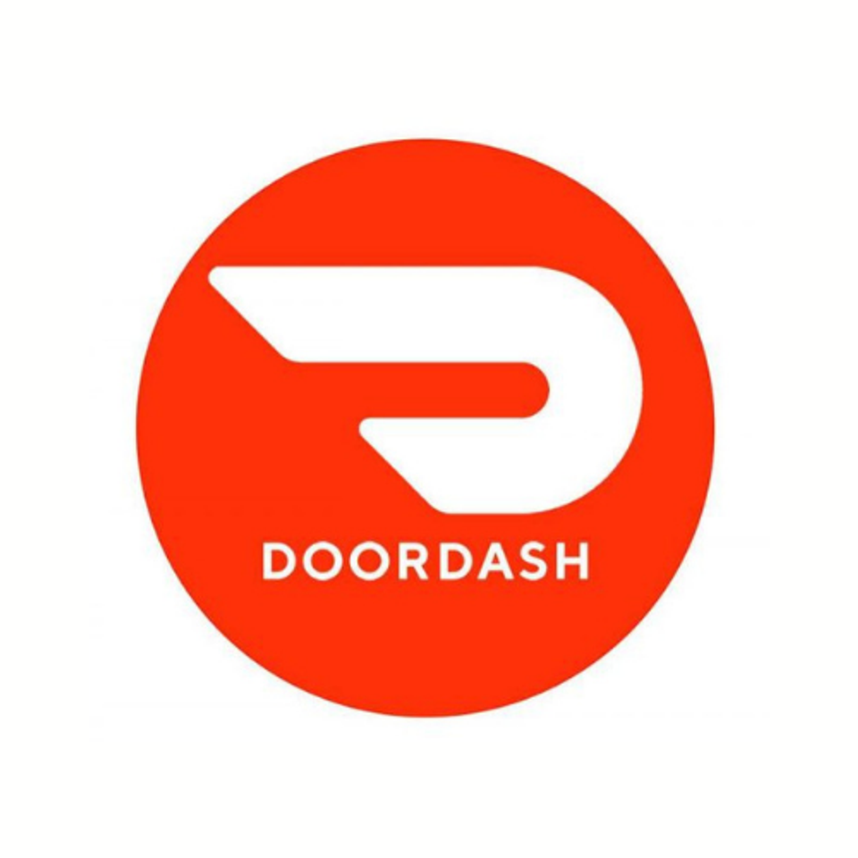 Delivery service logos doordash