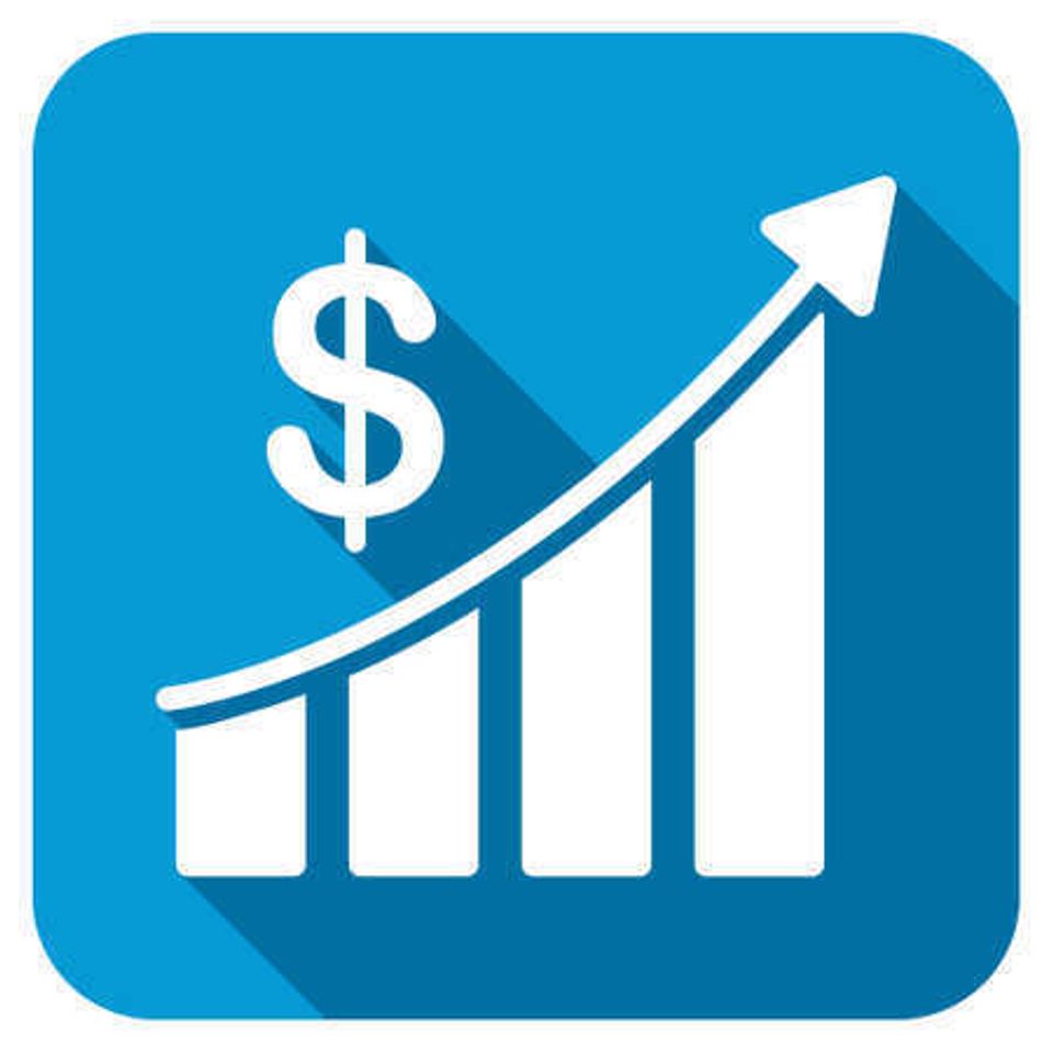 47326431 sales icon longshadow style is blue button with white symbol 
