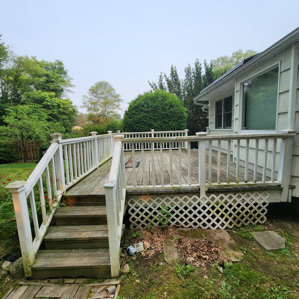 Old deck staircase