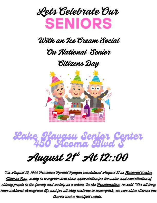 Senior citizen day lake havasu