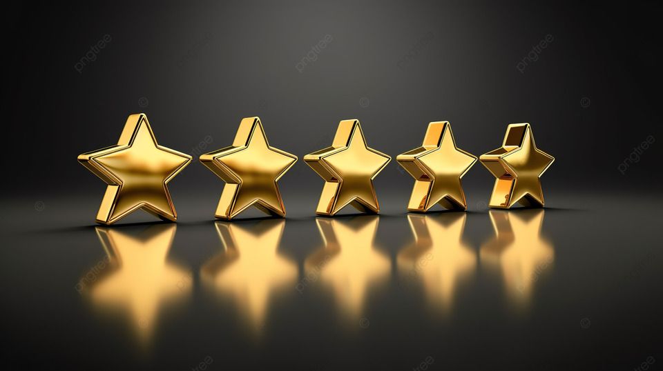 Pngtree top rated customer service glowing 5 star review and excellent feedback image 3861145