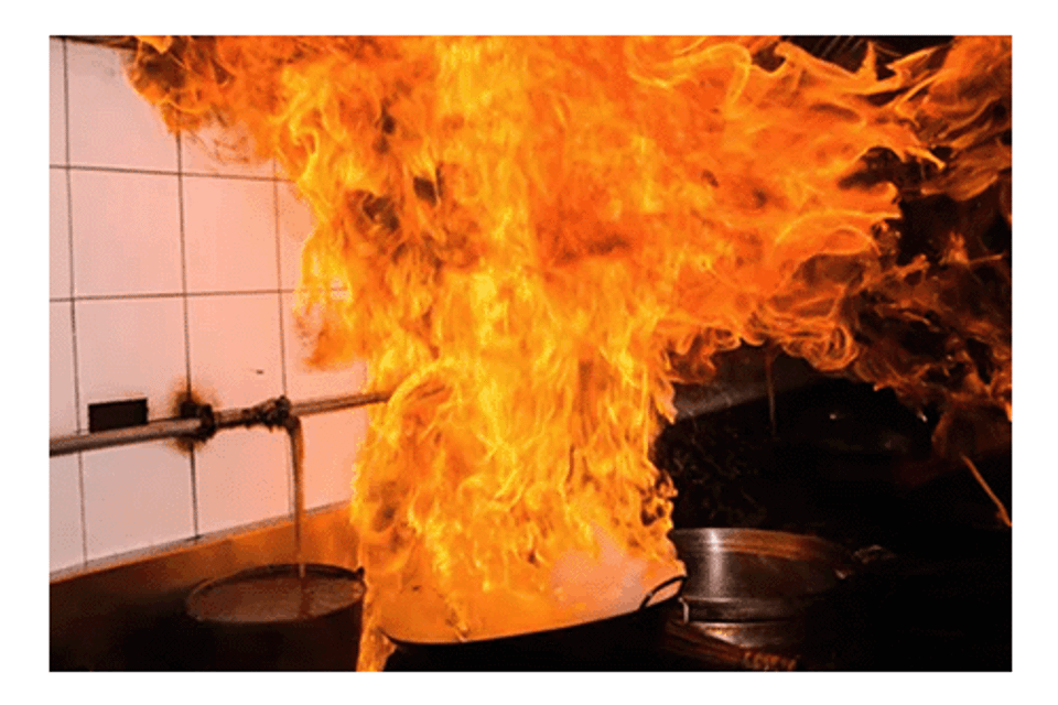 Gas explosion fire