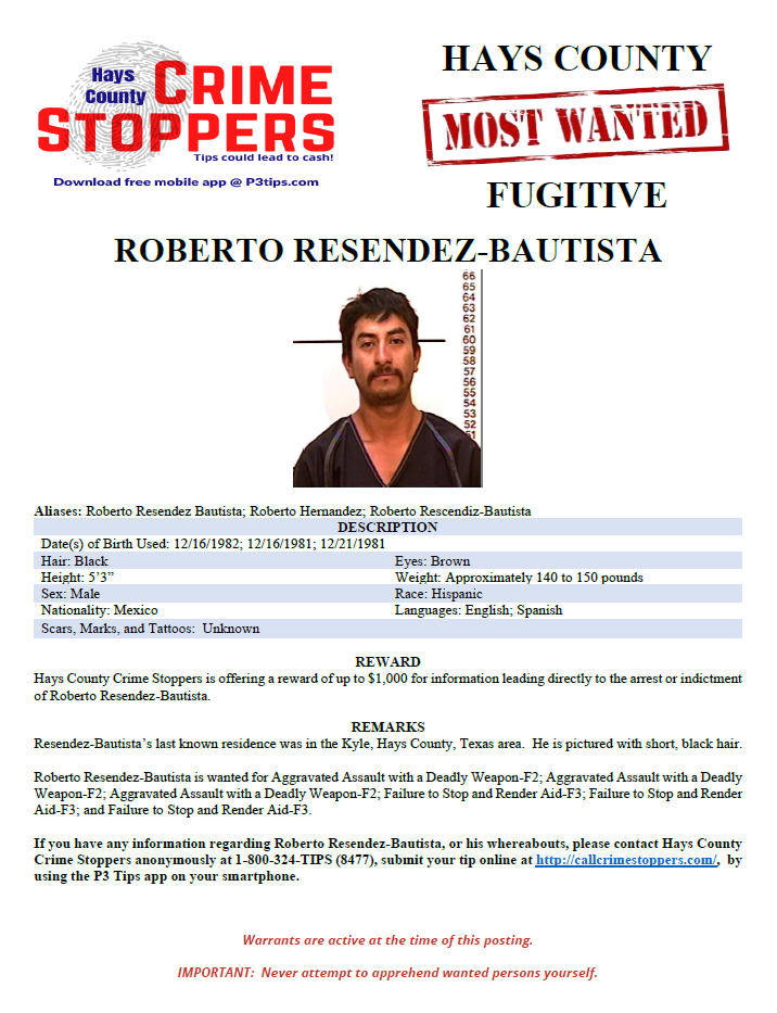 Resendez bautista most wanted poster