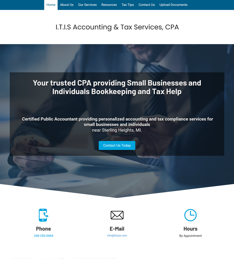 Website Example - ITIS Accounting