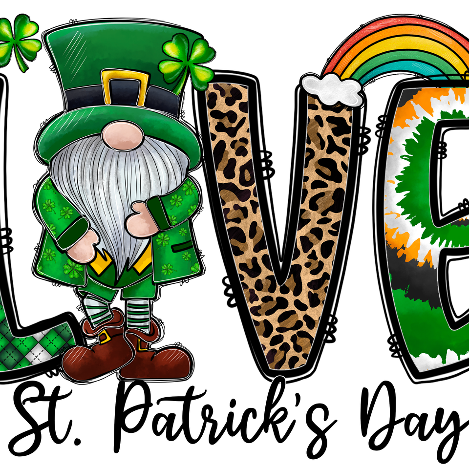 Seasons   st patricks day love gnome and rainbow 1