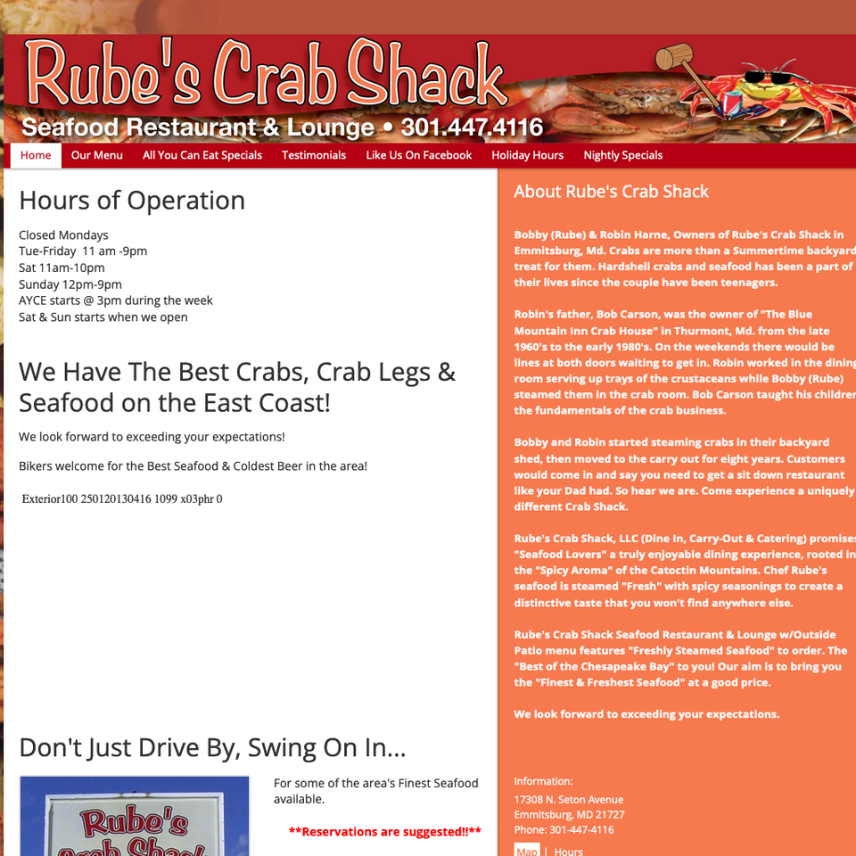 034 rubes crab shack