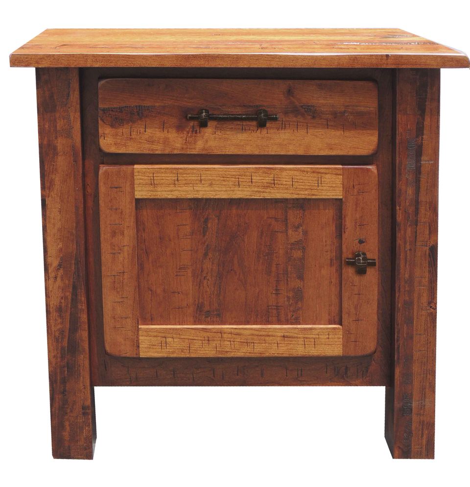 Kw rustic 1dwr 1door night stand cabin creek