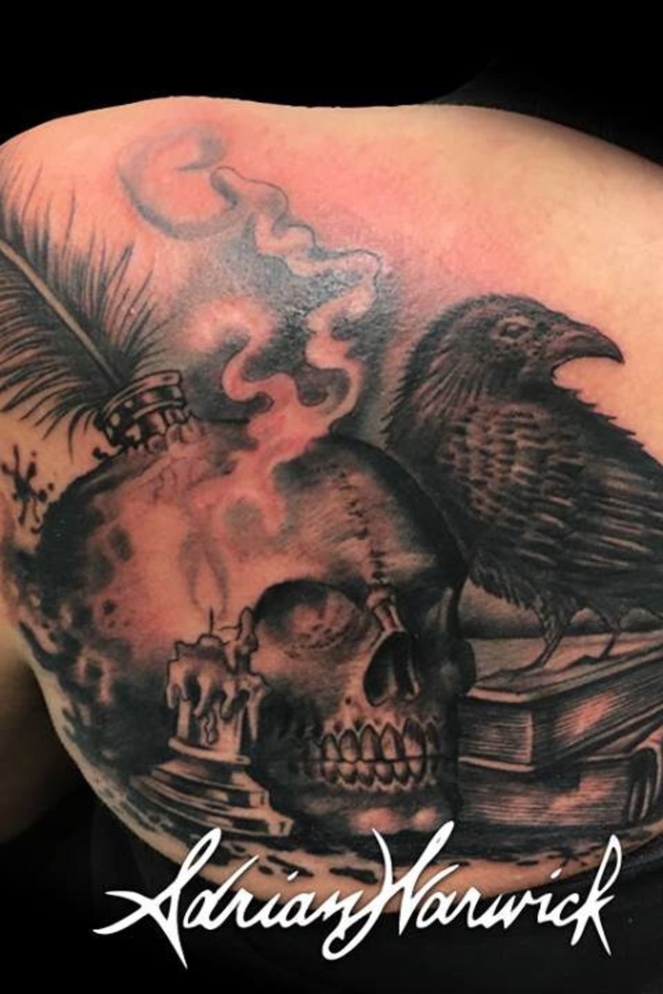 Adrian crow and skull