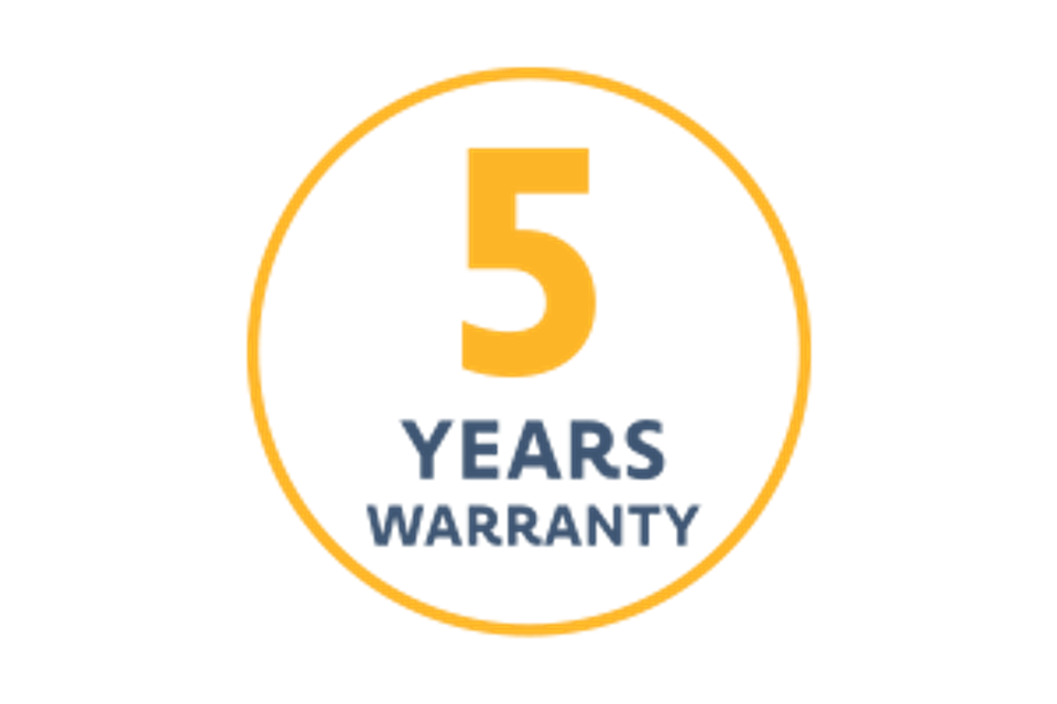 5 year warranty