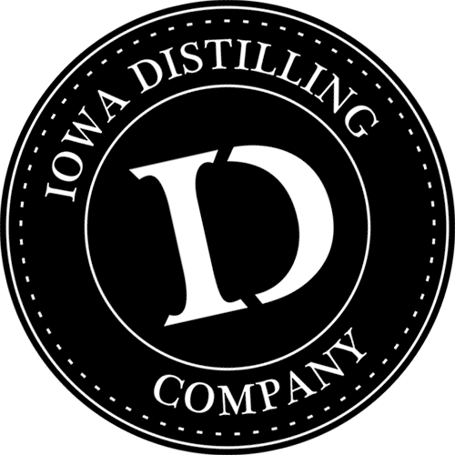 Iowa distilling company logo 2019 black 2 inch