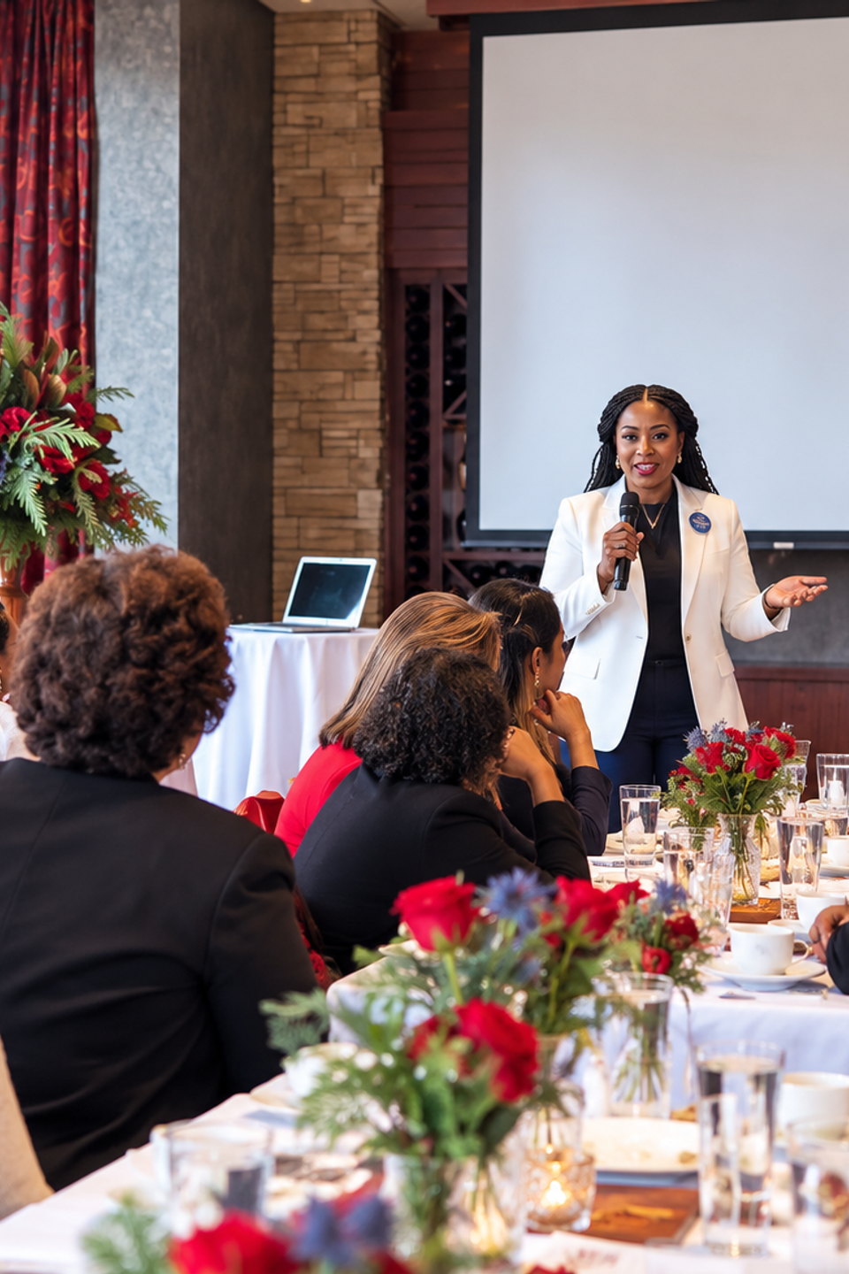 Dr juliet agocha presenting at a conference