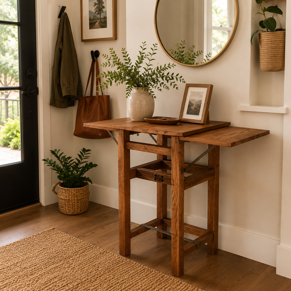 Side table in entryway