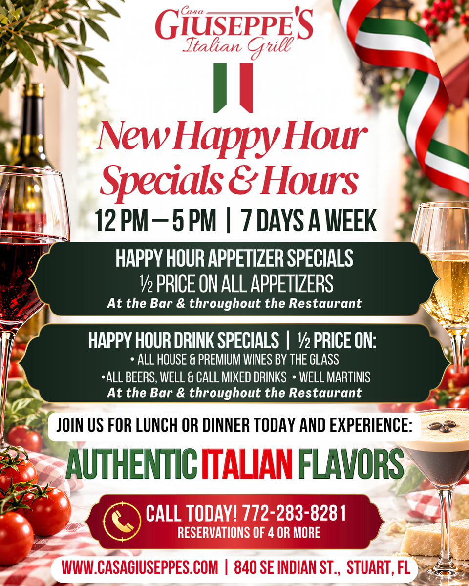 New cg happy hour special ad