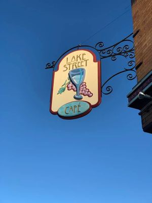 Lake street cafe sign