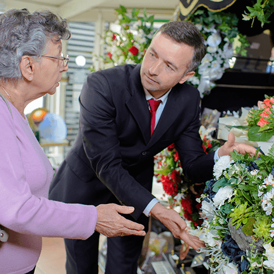 Buying funeral flowers