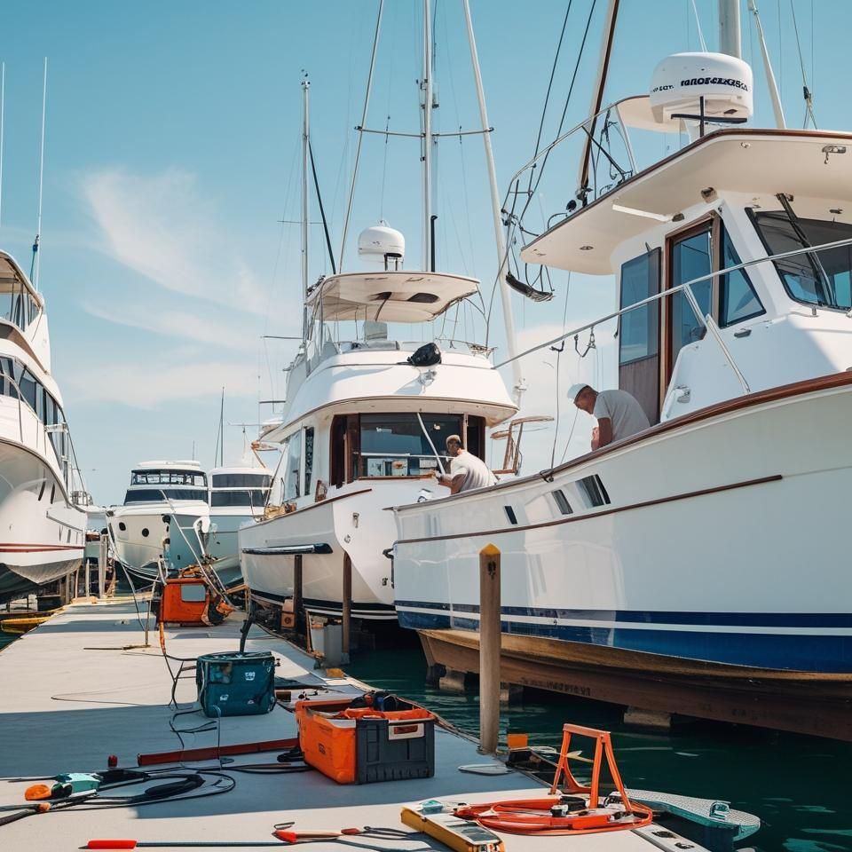 Dockside boat maintenance