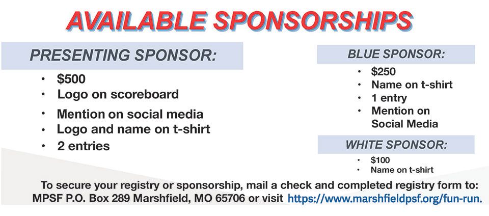 Available sponsorships