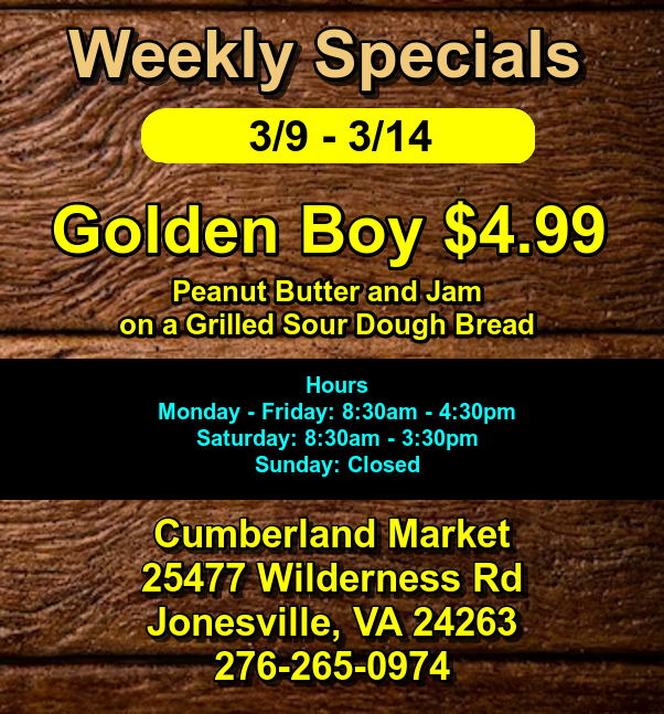 Mar 9 2026 specials