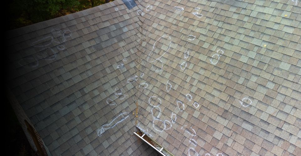 Hail Damage on a roof