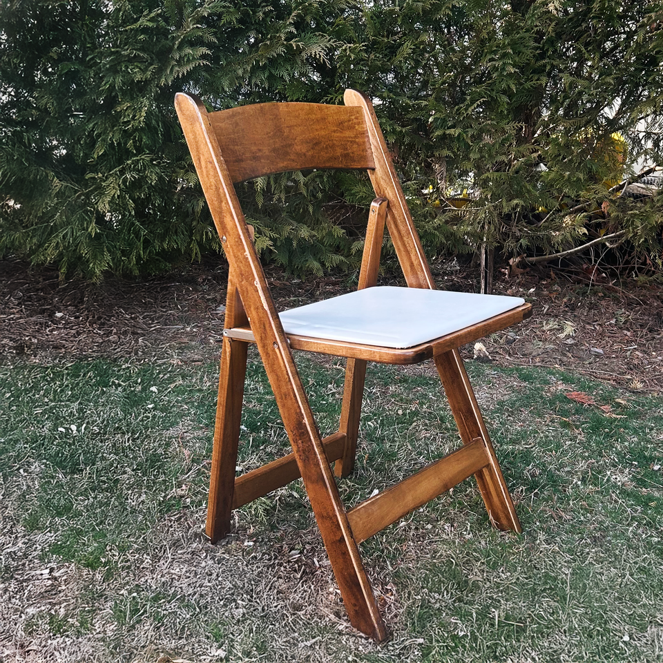 Rentatent premium stained wood chair